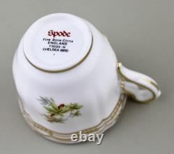 Spode Chelsea Bird Coffee Demitasse Cups & Saucers X 6 Royal Provenance Mint