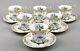 Spode China England Stafford Flowers Coffee Demitasse Cups & Saucers X 6 Mint