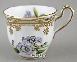 Spode China England Stafford Flowers Coffee Demitasse Cups & Saucers X 6 Mint