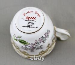 Spode China England Stafford Flowers Coffee Demitasse Cups & Saucers X 6 Mint