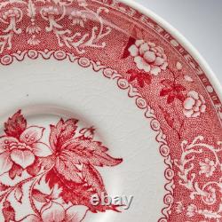 Spode Copeland Camilla Red Floral Demitasse Espresso Cups Saucers 10 Sets Lot