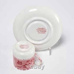 Spode Copeland Camilla Red Floral Demitasse Espresso Cups Saucers 10 Sets Lot