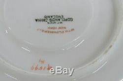 Spode Copeland Plummer NY White Gold Demitasse Espresso Cup and Saucer 1915B