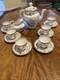Spode Eden Vintage Tea Set Teapot, Creamer And 6 Demitasse Cups And Saucers