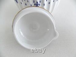 Spode Fleur De Lys Blue Coffeepot And Four Demitasse Cups And Saucers Fine