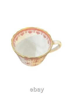 Spode Fleur De Lys Red Demitasse Cups & Saucers Set Of 6