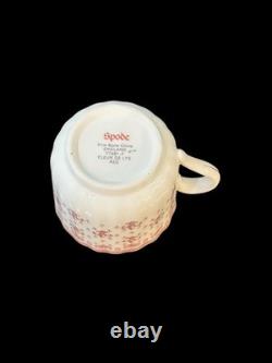 Spode Fleur De Lys Red Demitasse Cups & Saucers Set Of 6