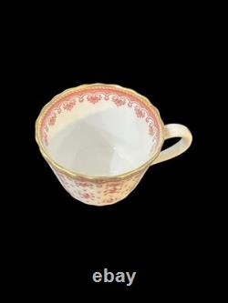 Spode Fleur De Lys Red Demitasse Cups & Saucers Set Of 6