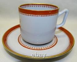 Spode Newburyport Red Set of 6 Demitasse Cups & Saucers