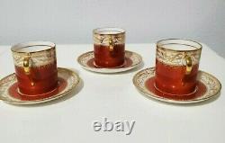 Spode Oaklea Vintage Demitasse Set of 3 Cups and Saucers