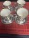 Sterling Silver Belleek Willets Demitasse Cups And Saucers