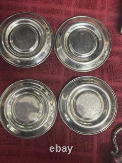 Sterling Silver Belleek Willets Demitasse Cups And Saucers