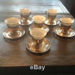 Sterling Silver Demitasse Cup And Saucer Set Of 9