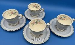 Steubenville Monticello Set Of 7 Demitasse Cups and Saucers, Herman C Kupper