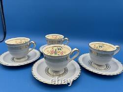 Steubenville Monticello Set Of 7 Demitasse Cups and Saucers, Herman C Kupper