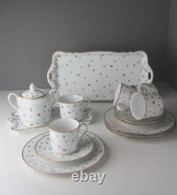 Suisse Langenthal Porcelain 17pc Creamer, Sugar, Demitasse Cups & Saucers Set