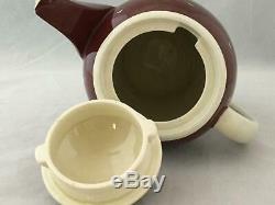 Susie Cooper Crown Works Teapot withLid, 4 Demitasse Cup/Saucer, Creamer/Sugar Set