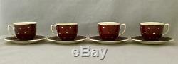 Susie Cooper Crown Works Teapot withLid, 4 Demitasse Cup/Saucer, Creamer/Sugar Set