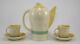 Susie Cooper Kestrel Style Teapot & 2 Demitasse Cups & Saucers Tyrol Pattern