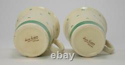 Susie Cooper Kestrel Style Teapot & 2 Demitasse Cups & Saucers Tyrol Pattern