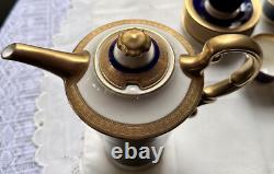 Syracuse Old Ivory Queen Anne Cobalt/Gold Coffee Pot & 7 Demitasse Cups/Saucers Syracuse Old Ivory Queen Anne Cobalt/Gold Coffee Pot & 7 Demitasse Cups/Saucers