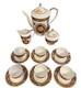 T. Limoges Depos Blue Ribbon Coffee Service With Demitasse Cups & Saucer