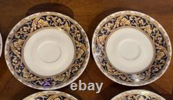T. Limoges DEPOS Blue Ribbon Coffee Service With Demitasse Cups & Saucer
