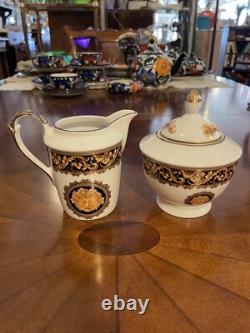 T. Limoges DEPOS Blue Ribbon Coffee Service With Demitasse Cups & Saucer