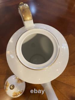 T. Limoges DEPOS Blue Ribbon Coffee Service With Demitasse Cups & Saucer