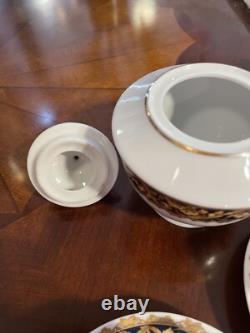 T. Limoges DEPOS Blue Ribbon Coffee Service With Demitasse Cups & Saucer