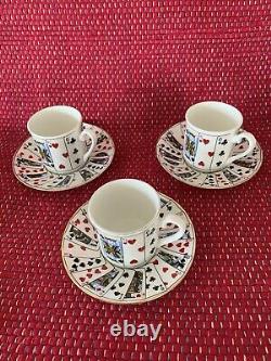 TIFFANY & CO Demitasse Cups And Saucers Set Of 3