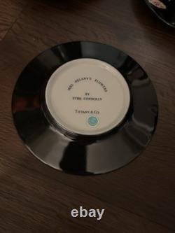 TIFFANY & CO. Rare Mrs. Delaney's Demitasse Tea Cup & Saucer. 4 Sets. (With Box)