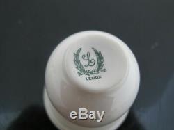 TIFFANY Sterling Silver LENOX Porcelain Demitasse Tea or Egg Cup Saucer 30pc Set