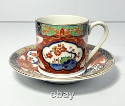Takahashi Imari Set of 12 Porcelain Demitasse Espresso Cups & Saucers