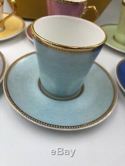 The Royal Collection FABERGE Complete Set of 6 Demitasse Cups Saucers Bone China