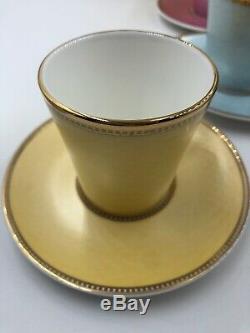 The Royal Collection FABERGE Complete Set of 6 Demitasse Cups Saucers Bone China