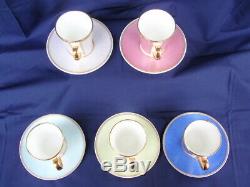 The Royal Collection FABERGE Set of 5 Demitasse Cups & Saucers Bone China