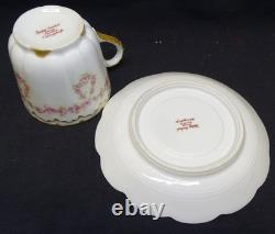 Theo Haviland Schleiger 319 Set of 6 Demitasse Cups & Saucers Pink Roses