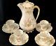 Theodore Haviland Limoges Chocolate Pot With 4 Demitasse Cups & Saucers