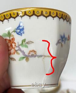 Theodore Haviland Limoges EDEN Birds of Paradise Porcelain 5 DEMITASSE CUP SETS