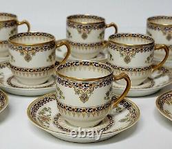 Theodore Haviland Limoges Oriental 8 Demitasse Cups & Saucers Sets