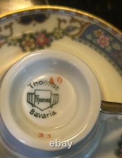 Thomas Bavaria (Rosenthal) Demitasse Cups & Saucers Queen Louise Set 4