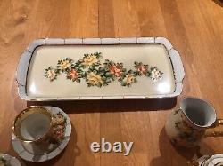 Thun HP Demitasse Tray Cups Saucers Sugar Creamer Porcelain Czech Republic 8 Pc