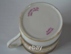 Tiffany & Co Cauldon Cobalt Gold Encrusted Demitasse Cups With Saucers Set Of 8