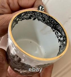 Tiffany & Co. Copeland Spode's Italian Black Demitasse Coffee Can Sets c. 1900