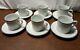 Tiffany & Co Demitasse 6 Sets Cups & Saucers White Purple Trim Rare Japan
