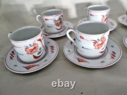 Tiffany & Co Demitasse Cups and Saucers Coffee Espresso SIX