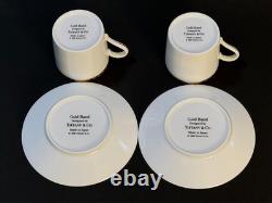 Tiffany & Co. Gold Band Demitasse Cup & Saucer 2pcs Set Authentic with Box