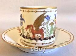 Tiffany & Co Le Tallec Cirque Chinois Demitasse Cup And Saucer Set Red Dragon