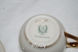 Tiffany & Co Lenox Set of 8 demitasse espresso cups and saucers, ivory & gold
